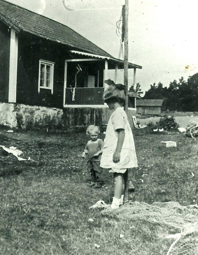 Historisk bild. Björnö. Boningshus.